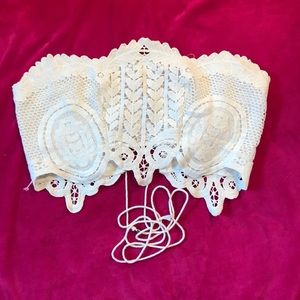 white lace tube top / bandeau